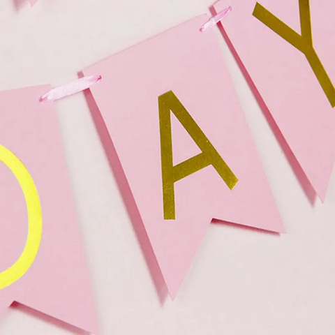 Papierwimpelkette Happy Birthday Flagge