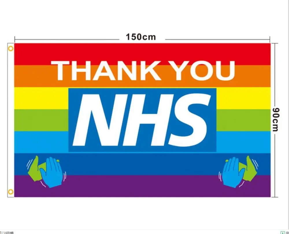Danke Regenbogen-NHS-Flaggen